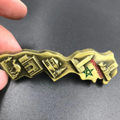 Morocco Tourist Souvenirs Fridge Magnet Casablanca Metal Refrigerator Magnets Home Decor Accessories Souvenir Collection Gifts