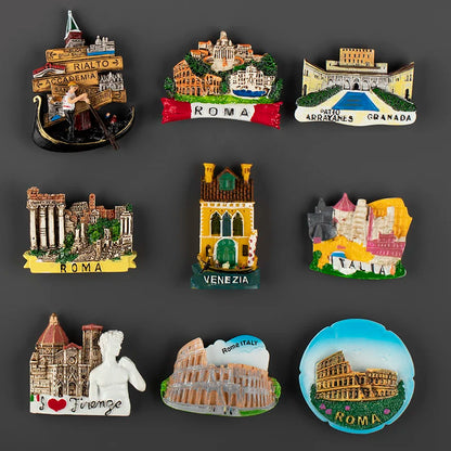 Europe Italy Rome Venice fridge magnets Refrigerator Stickers 3D Magnetic Stickers Italian Tourism Souvenir Collection Gifts