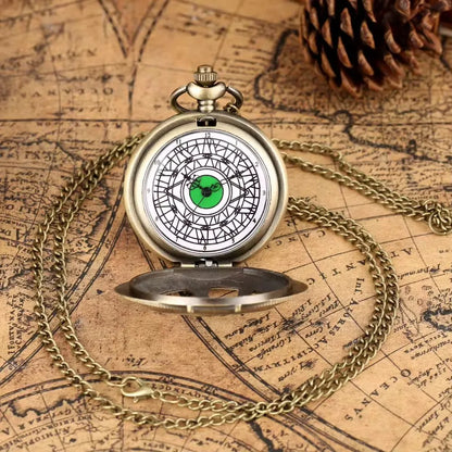 Souvenir Gift Necklace Chain Pendant Old Clock Marvel Reloj Vintage Quartz Pocket Watches For Eye Of Agamotto Men Women