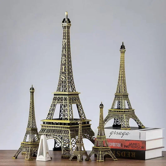 Paris Eiffel Tower Metal Crafts Home Decoration Accessories Figurine Statue Model Souvenir Home Interior Design Ornaments