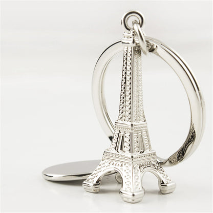 3D Eiffel Tower Keyring Bag Charm Metal Car Keychain French Paris Travel Souvenir Couple Friend Gift Fashion Jewelry Decoration
