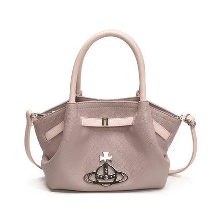 Classic Designer Paris Fashion Tote Messenger Purse Shopper Bag Elegant Leather Solid Color Commuter