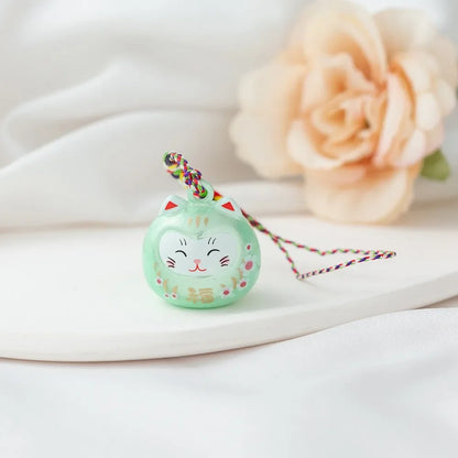 Japanese Lucky Cat Bag Pendants Japan Daruma Keyring Bells Pendant Lucky Cat Keychain Good Fortune Wealth Charm Jewelry Gift