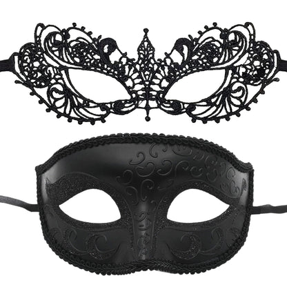 Masquerade Masks for Couple Venetian Woman Lace Men PP Cosplay Costume Carnival Prom Party Personality Headdress Masks