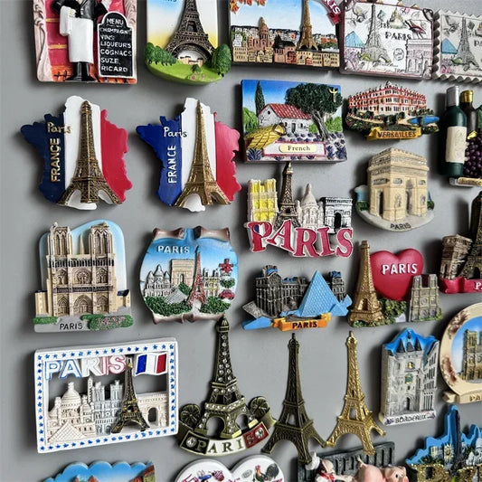 Paris France Tourist Souvenir Fridge Magnets Eiffel Tower French Magnetic Stickers Annecy Decoration on The Fridge Travel Gifts