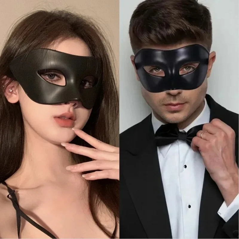 Black Masquerade Eye Masks Couple Venetian Men Women Cosplay Costume Halloween Dance Club Prom Party Headdress Half Face Masks