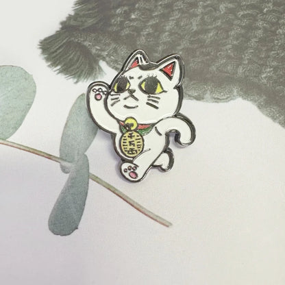Turbo Granny Cat High-speed The Lucky Running Cat Maneki Neko DanDaDan Enamel Pin Brooch Badge anime peripheral Funny Decoration