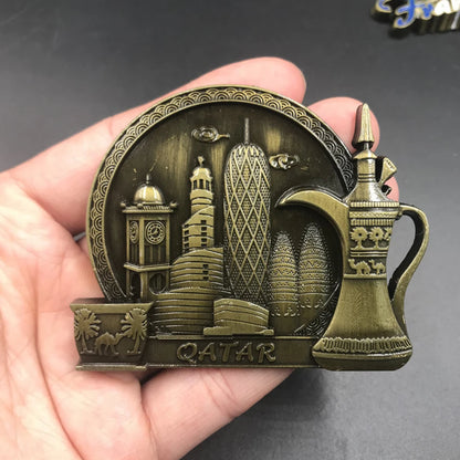 UK Italy Rome France Paris American Qatar Metal Fridge Magnet Magnetic Refrigerator Decoration Sticker Leaning Tower Of Pisa Sou