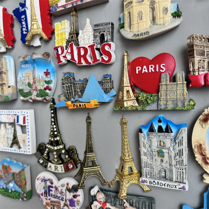 Paris France Tourist Souvenir Fridge Magnets Eiffel Tower French Magnetic Stickers Annecy Decoration on The Fridge Travel Gifts