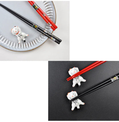 Chinese Panda Chopsticks Japanese Korean Sushi Solid Wood Chopsticks Wedding Gift Chop Sticks Hashi Two Pairs Chopsticks Set