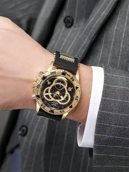 Men's Business Stainless Steel Quartz Watch – Stylish Gift for Boyfriend