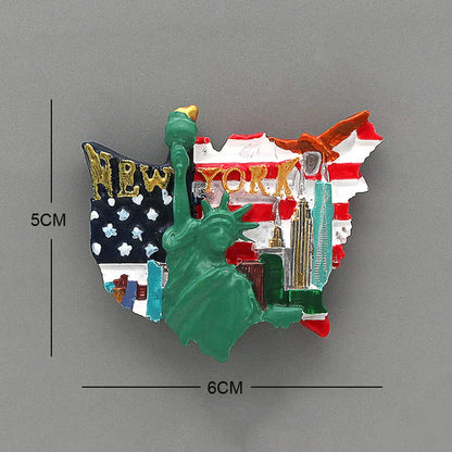 Tourist souvenirs America statue of liberty USA flag New York 3d refrigerator fridge magnets collection gifts home decoration
