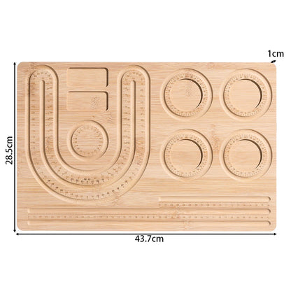 Eco-Friendly Bamboo Bead Board Perfect Tool for Jewelry Making and Beading Projects Bracelet Necklaces Design Beading Mats Trays
