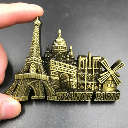 Home Decor Fridge Magnet Refrigerator Metal USA Alaska York Paris Italy London Post Office UK Dubai Belgium Israel Stereo