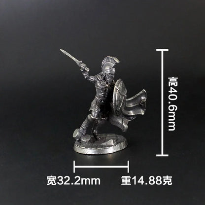 1pcs Ancient Spartan Rome Soliders Figurines Miniatures Vintage Metal Soldiers Model Statue Desktop Ornament Gift