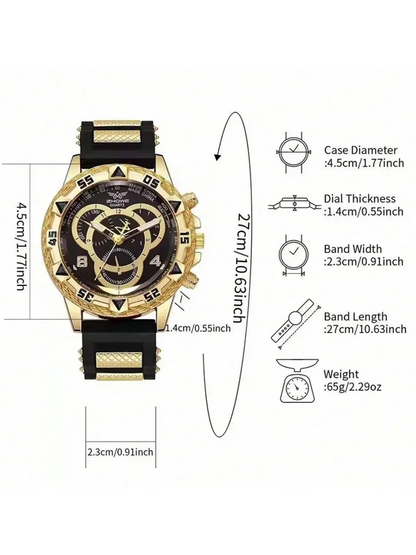Men's Business Stainless Steel Quartz Watch – Stylish Gift for Boyfriend