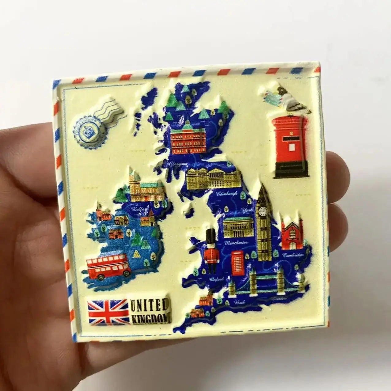 Countries Travel Souvenir Fridge Magnets UK Bali Map Painted Magnets Gift Gifts