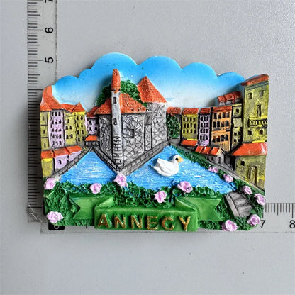 Paris France Tourist Souvenir Fridge Magnets Eiffel Tower French Magnetic Stickers Annecy Decoration on The Fridge Travel Gifts