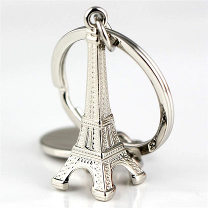 3D Eiffel Tower Keyring Bag Charm Metal Car Keychain French Paris Travel Souvenir Couple Friend Gift Fashion Jewelry Decoration