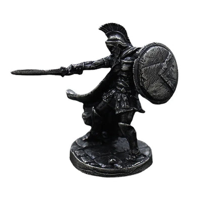 1Pcs Ancient Spartan Rome Soliders Figurines Miniatures Vintage Metal Soldiers Model Statue Desktop Ornament Gift