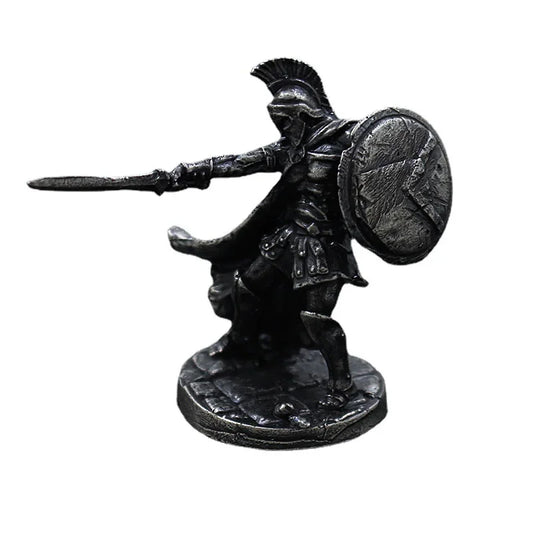 1Pcs Ancient Spartan Rome Soliders Figurines Miniatures Vintage Metal Soldiers Model Statue Desktop Ornament Gift