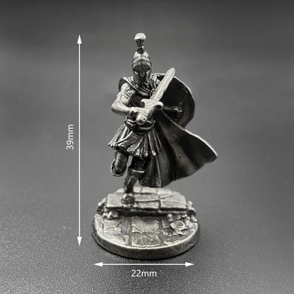1Pcs Ancient Spartan Rome Soliders Figurines Miniatures Vintage Metal Soldiers Model Statue Desktop Ornament Gift