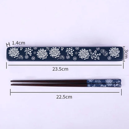 Japanese Chopsticks Natural Ironwood Handmade Value Gift Sushi Chinese Food Reusable Portable Travel Tableware with Box Set