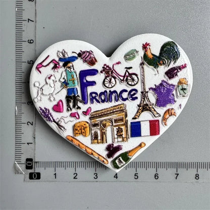 Paris France Tourist Souvenir Fridge Magnets Eiffel Tower French Magnetic Stickers Annecy Decoration on The Fridge Travel Gifts