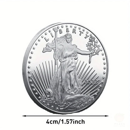 Statue of Liberty Souvenir Coin Collection Metal Three Dimensional Relief Commemorative Medal Emblem