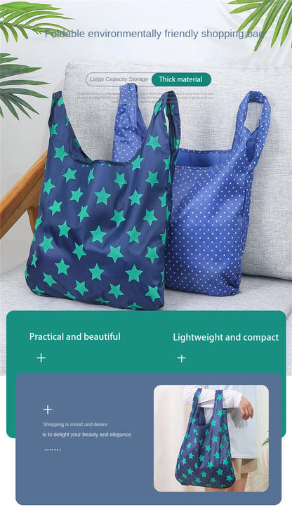 Shopping Bag Eco-Friendly Folding Shopping Bag Reusable Portable Shoulder Handbag For Travel Grocery Fashion Pocket Tote Tools
