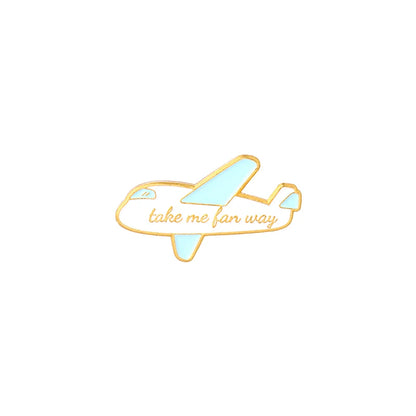 Traveling Quote Enamel Pin World Eiffel Tower Suitcase Brooches Clothes Badge Lapel Jewelry Gifts For Traveling Friend Wholesale
