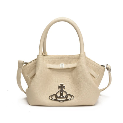 Classic Designer Paris Fashion Tote Messenger Purse Shopper Bag Elegant Leather Solid Color Commuter