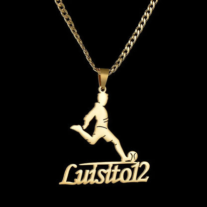 YOUSHANG Customized Football Name Necklace
