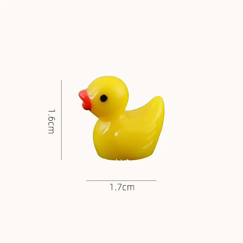 200Pcs  Flamingo Tiny Duck Mini Resin Flamingo Duck Tiny Duck Mini Figurine Flamingo Toy for Craft Home Dollhouse Ornament Decor