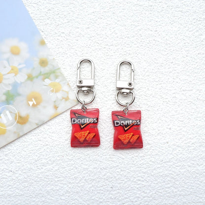 2pcs Cute Snacks Keychain Handmade Bag Jewelry DIY Gifts