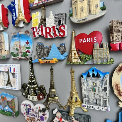 Paris France Tourist Souvenir Fridge Magnets Eiffel Tower French Magnetic Stickers Annecy Decoration on The Fridge Travel Gifts