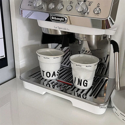 Ins Style Irregular Ceramic Mug Hand-pinch Coffee Cup Mugs Funny Glass Drinking Glasses Kawaii Cup Dessert Plate Mugs Coffee Cup