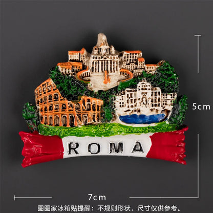 Europe Italy Rome Venice fridge magnets Refrigerator Stickers 3D Magnetic Stickers Italian Tourism Souvenir Collection Gifts