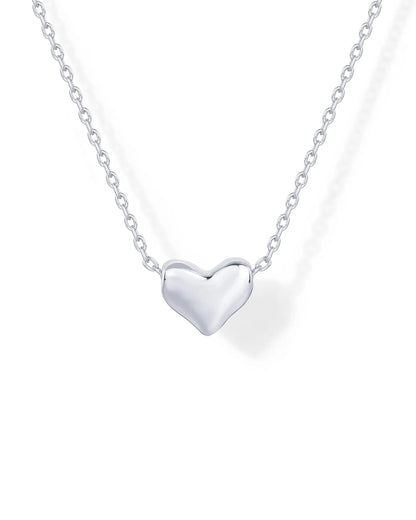 Shevalues 14K Gold Plated Love Pendant Necklaces for Women Lady Girls Cute Dainty Heart Necklace Fashion Jewelry For Gift