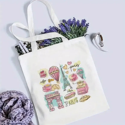 Paris Travel Tote Bag for Women Shoulder Bag with Eiffel Tower  Bag Travel Bag Parisian Themed Design Sturdy Construction