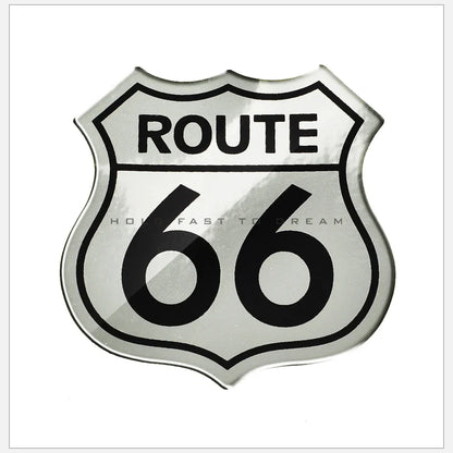 3D Motorcycle Decal Sticker The Historic Route 66 Car Stickers Sign DIY Accessory Badge Applique