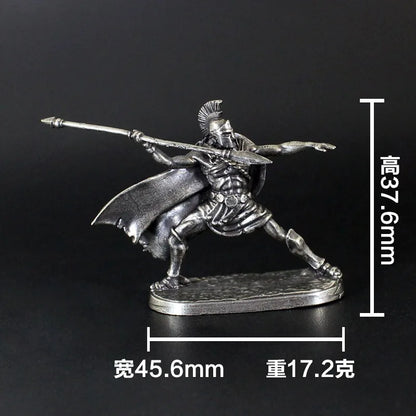 1pcs Ancient Spartan Rome Soliders Figurines Miniatures Vintage Metal Soldiers Model Statue Desktop Ornament Gift