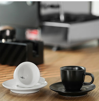 MHW-3BOMBER Espresso Mug 80ml Ceramic Coffee Cup and Saucer Professional Home Barista Latte Art Mug Exquisite Kitchen Accessorie