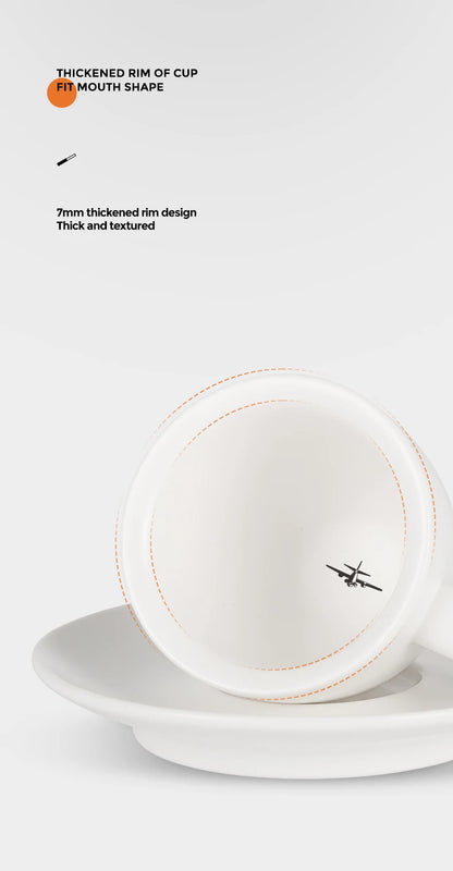 MHW-3BOMBER Espresso Mug 80ml Ceramic Coffee Cup and Saucer Professional Home Barista Latte Art Mug Exquisite Kitchen Accessorie