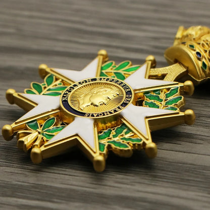 France Emperor Napoleon Senior Knight Medal of Honor Retro Metal Badge Souvenir Collection Crafts Gifts for History Lovers