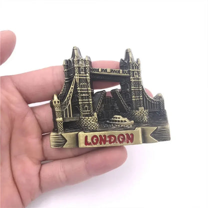 Home Decor Fridge Magnet Refrigerator Metal USA Alaska York Paris Italy London Post Office UK Dubai Belgium Israel Stereo