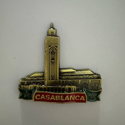 Morocco Tourist Souvenirs Fridge Magnet Casablanca Metal Refrigerator Magnets Home Decor Accessories Souvenir Collection Gifts