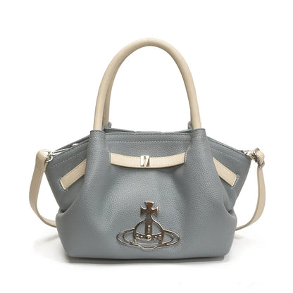 Classic Designer Paris Fashion Tote Messenger Purse Shopper Bag Elegant Leather Solid Color Commuter
