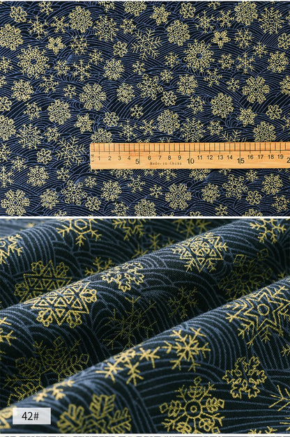 0.5/1/2 Yard 100% Cotton Fabric Traditional Japanese Kimono Style Print DIY Handmade Making Cheongsam, Hanfu, Holiday Decoration