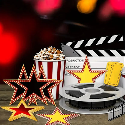 18Pc Hollywood Cinema Festival Theme Postcard Greeting Card Star Gift Invitations Card for Movie Night Birthday Party Decoration
